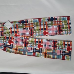 NEW Princess Linens wide-leg patchwork pattern pants NWT!!!